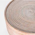 Load image into Gallery viewer, Clover Rattan Round Side Coffee Sofa End Table 46cm with Glass Top - Whitewash