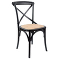 Load image into Gallery viewer, Aksa 9pc Dining Set 210-310cm Extension Timber Table 8 Black Cross Back Chair