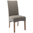 Load image into Gallery viewer, Aksa Fabric Upholstered Dining Chair Set of 2 Solid Pine Wood Furniture - Grey