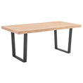Load image into Gallery viewer, Petunia Dining Table 210cm Elm Timber Wood Black Metal Leg - Natural