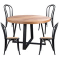 Load image into Gallery viewer, Daisy 5pc 120cm Round Dining Table Set 4 Arched Back Chair Elm Timber Wood
