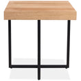 Load image into Gallery viewer, Petunia Lamp Sofa Side Table 50cm Elm Timber Wood Black Metal Leg - Natural