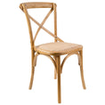 Load image into Gallery viewer, Aster Crossback Dining Chair Set of 2 Solid Birch Timber Wood Ratan Seat - Oak
