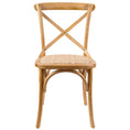 Load image into Gallery viewer, Aster Crossback Dining Chair Set of 2 Solid Birch Timber Wood Ratan Seat - Oak
