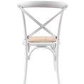 Load image into Gallery viewer, Aster Crossback Dining Chair Set of 2 Solid Birch Timber Wood Ratan Seat - White