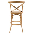Load image into Gallery viewer, Aster 2pc Crossback Bar Stools Dining Chair Solid Birch Timber Rattan Seat - Oak