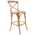 Load image into Gallery viewer, Aster Crossback Bar Stools Dining Chair Solid Birch Timber Rattan Seat - Oak