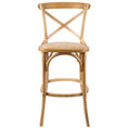 Load image into Gallery viewer, Aster Crossback Bar Stools Dining Chair Solid Birch Timber Rattan Seat - Oak