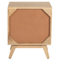 Load image into Gallery viewer, Olearia Bedside Table 2 Drawer Storage Cabinet Solid Mango Wood Rattan Natural