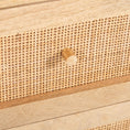 Load image into Gallery viewer, Manly Bedside Table 2 Drawer Storage Cabinet Solid Mango Wood Rattan
