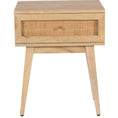 Load image into Gallery viewer, Olearia Bedside Table 1 Drawer Storage Cabinet Solid Mango Wood Rattan Natural