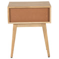 Load image into Gallery viewer, Olearia Bedside Table 1 Drawer Storage Cabinet Solid Mango Wood Rattan Natural