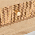Load image into Gallery viewer, Olearia Bedside Table 1 Drawer Storage Cabinet Solid Mango Wood Rattan Natural