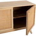 Load image into Gallery viewer, Olearia Buffet Table 150cm 3 Door Solid Mango Wood Storage Cabinet Natural