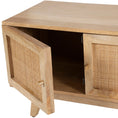 Load image into Gallery viewer, Olearia ETU Entertainment TV Unit 117cm Solid Mango Wood Rattan 2 Door Natural