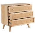 Load image into Gallery viewer, Olearia Storage Cabinet Buffet Chest of 3 Drawer Mango Wood Rattan Natural