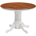 Load image into Gallery viewer, Lupin Round Dining Table 106cm Pedestral Stand Solid Rubber Wood - White Oak