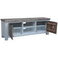 Load image into Gallery viewer, Plumeria ETU Entertainment TV Unit 176cm 2 Door Solid Acacia Timber -White Brush