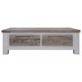 Load image into Gallery viewer, Plumeria Coffee Table 130cm 2 Drawer Solid Acacia Timber Wood - White Brush