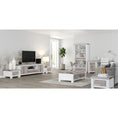 Load image into Gallery viewer, Plumeria Lamp Side Table Laptop Desk Bedside Sofa End Tables - White Brush
