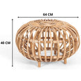 Load image into Gallery viewer, Mimosa 64cm Rattan Round Side Sofa End Table - Natural