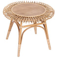 Load image into Gallery viewer, Holly 65cm Round Side Table Mango Wood Top Rattan Frame - Natural
