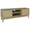 Load image into Gallery viewer, Lola ETU Entertainment TV Unit 180cm Solid Acacia Wood Rattan 2 Door -Brown