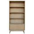 Load image into Gallery viewer, Grevillea Bookshelf Bookcase 4 Tier Drawers Solid Acacia Timber Wood - Brown