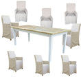 Load image into Gallery viewer, Lavasa 9pc Dining Set 210cm Mango Wood Table 8 French Provincial Carver Chair