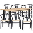 Load image into Gallery viewer, Aconite 7pc 180cm Dining Table Set 6 Wishbone Chair Solid Messmate Timber Wood
