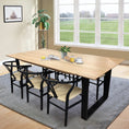 Load image into Gallery viewer, Aconite 7pc 180cm Dining Table Set 6 Wishbone Chair Solid Messmate Timber Wood