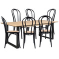 Load image into Gallery viewer, Aconite 7pc 180cm Dining Table Set 6 Arched Back Chair Solid Messmate Timber