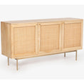 Load image into Gallery viewer, Bondi Buffet Table Sideboard 145cm 3 Door Solid Mango Wood Storage Cabinet