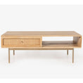 Load image into Gallery viewer, Bondi Coffee Table 115cm Solid Mango Timber Wood Rattan Furniture
