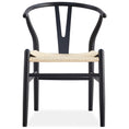 Load image into Gallery viewer, 2X Hans Wenger Wishbone Dining Chair Replica Black