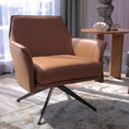 Load image into Gallery viewer, Freya Leather Swivel Occasional Chair Lounge Seat - Beige