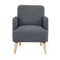 Load image into Gallery viewer, Brianna 1 Seater Sofa Arm Chair Fabric Uplholstered Lounge Couch - Dark Grey