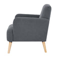 Load image into Gallery viewer, Brianna 1 Seater Sofa Arm Chair Fabric Uplholstered Lounge Couch - Dark Grey