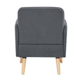 Load image into Gallery viewer, Brianna 1 Seater Sofa Arm Chair Fabric Uplholstered Lounge Couch - Dark Grey