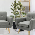 Load image into Gallery viewer, Scandinavian Seater Fabric Upholstered Sofa Armchair Lounge Bina Couch - Mid Grey