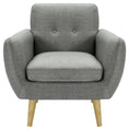 Load image into Gallery viewer, Scandinavian Seater Fabric Upholstered Sofa Armchair Lounge Dane Couch - Mid Grey