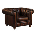 Load image into Gallery viewer, Max Chesterfield Armchair Single Seater Sofa Genuine Leather Antique Brown