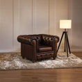 Load image into Gallery viewer, Max Chesterfield Armchair Single Seater Sofa Genuine Leather Antique Brown