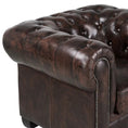 Load image into Gallery viewer, Max Chesterfield Armchair Single Seater Sofa Genuine Leather Antique Brown