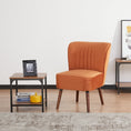 Load image into Gallery viewer, Drew 1 Seater Sofa Accent Chair Fabric Uplholstered Lounge Couch - Orange