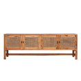 Load image into Gallery viewer, Jasmine ETU Entertainment TV Unit 160cm 4 Door Mindi Wood Rattan - Brown