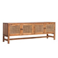 Load image into Gallery viewer, Jasmine ETU Entertainment TV Unit 160cm 4 Door Mindi Wood Rattan - Brown