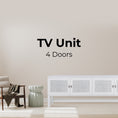 Load image into Gallery viewer, Jasmine ETU Entertainment TV Unit 160cm 4 Door Mindi Wood Rattan - White