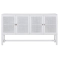 Load image into Gallery viewer, Jasmine Sideboard Buffet Table 160cm 4 Door Mindi Wood Rattan - White