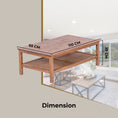 Load image into Gallery viewer, Lilly Coffee Table 110cm Mindi Timber Wood Rattan Weave - Brown